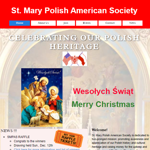 Polish Organization in Conshohocken PA - St. Mary Polish American Society